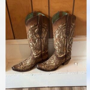 Corral Brown and Gold Western Boots